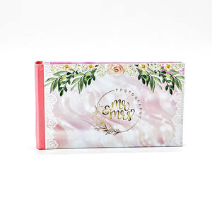 Custom Dream Wedding Designs Mr. & Mrs. Photo Booth Album con Memo bolsillos transparentes Book Bound Photo Album barato en línea - Product Image 6