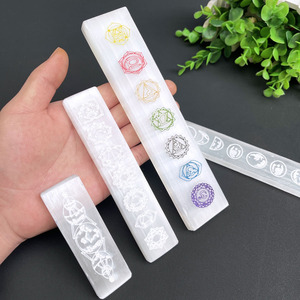 Bán buôn khắc <span class=keywords><strong>Chakra</strong></span> selenite thanh tự nhiên selenite thanh với <span class=keywords><strong>chakra</strong></span> dấu hiệu - Product Image 3
