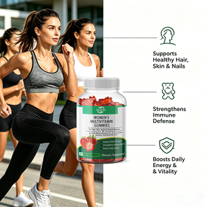 OEM ODM - Gomitas Multivitamínicas para Mujer, Sabor Fresa, Apoyo para Cabello, Piel, Uñas e Inmunidad, Vegetarianas, Sin OMG, Sin Gluten - Product Image 3