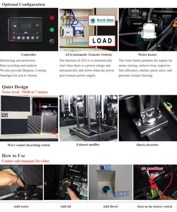 โรงงาน ecg. Isuzu Weichai เครื่องกำเนิดไฟฟ้าดีเซลแบบ10KW 50kva 40kva 30kva 20KVA 15KW แบบเงียบ20KW - Product Image 4
