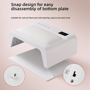 Großhandel Neue 2-in-1-UV-LED-Nagellampe aus Kunststoff mit PU-Hand kissen Schnellt rocknende Funktion Große Kapazität 60-teilige LED-Perlen Nagel trockner - Product Image 2