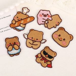 สติกเกอร์ติดเองน่ารักแบบใหม่ ขนาดเล็ก 2.9*2.5 ซม. ลายปักรูปหมีขนมปังเนย สำหรับตกแต่ง - Product Image 1