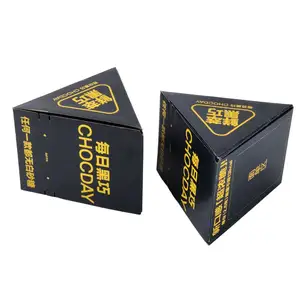Изготовленный на заказ логотип гофрированная Транспортировочная коробка бумажная треугольная призма изготовленная на заказ черная коробка доставка картонная коробка