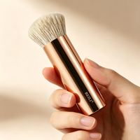 Pinceau de maquillage professionnel en aluminium doré, pinceau de maquillage Vega, pinceaux de maquillage à manche doré, outils de beauté