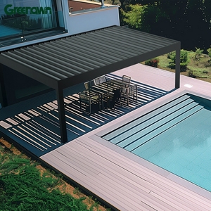 Pergola motorisée en alliage d'<span class=keywords><strong>aluminium</strong></span>, design moderne, ajustable, imperméable, pour carport et véranda extérieure - Product Image 1