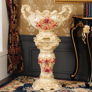 Jarrón de cerámica europeo alto Columna romana Decoración de lujo - Product Image 3