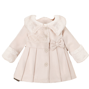 Abrigo Casual de Felpa para Niña Xi Yue, Otoño/Invierno, con Solapa, Lazo y Botones de Cuerno, 100% Poliéster Transpirable, Ropa Exterior para Niños Pequeños - Cálido - Product Image 2