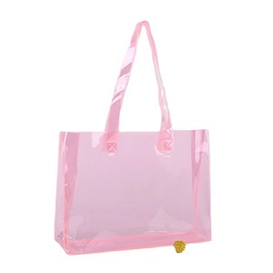 Sac de plage en plastique transparent sur mesure en gros, sacs à poignée en PVC - Product Image 1