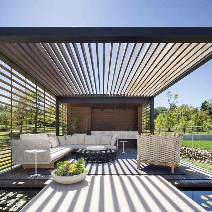 Waterproof Louver Roof System Kits for Outdoor Gazebo Garden