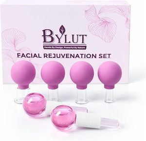 Ensemble de ventouses faciales 3 en 1, ventouses de massage en verre, globe de glace, outil de beauté pour le visage et le corps - Product Image 1