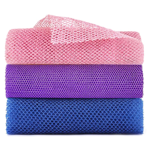 Custom Skin Nylon Exfoliating Back Long Scrubber Vacuum Package Mesh Shower Scrubbing <b>Sponge</b> Nylon Bathing African Net <b>Sponge</b> - Product Image 1