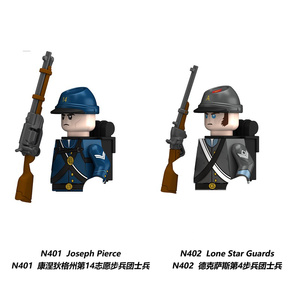 Mattoncini di Plastica Personalizzati per Costruzioni Militari, Soldato dell'Unione della Guerra Civile Americana, 14° Reggimento di Fanteria Volontaria del Connecticut, Mattoncini Fai-da-Te - Product Image 1