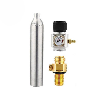 ถังอลูมิเนียม CO2 ขนาด 0.6 ลิตร น้ำหนัก 0.8 กิโลกรัม สำหรับทำโซดา ถังบรรจุก๊าซคาร์บอเนตแบบพกพา เกรดสำหรับอาหาร - Product Image 1