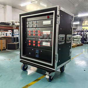 12U <span class=keywords><strong>24</strong></span> cách điện distro hộp điện phân phối Điện Giá 3 pha 400A CamLock Touring chiếu sáng sử dụng di động - Product Image 1