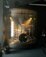 Barrière insonorisante en polycarbonate transparent pour batterie et instruments de percussion, en acrylique de remplacement, pour kits de batterie et instruments de percussion moulés