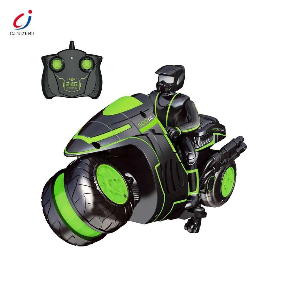 Chengji motor RC remote control 2.4G, kendaraan sepeda motor RC kecepatan 360 derajat dengan pengendali jarak jauh berputar untuk anak-anak