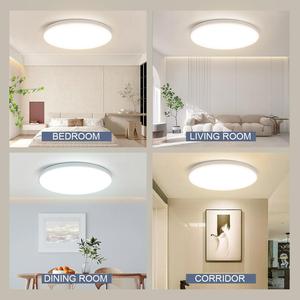 โคมไฟเพดาน LED ทรงกลมสีขาวทันสมัย 30W สำหรับห้องนั่งเล่นในร่ม 3 สี  กันน้ำระดับ IP44 โคมไฟเพดาน LED สำหรับตกแต่ง - Product Image 5