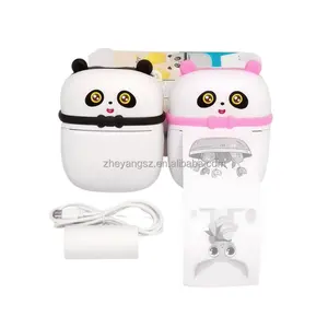 Portable label picture phone connect study thermal pocket receipt panda inkless wireless mini portable printer