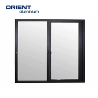 Ventanas de vidrio de estilo moderno para casas Ventana de aluminio de doble acristalamiento Diseño simple Ventanas residenciales de aluminio insonorizadas