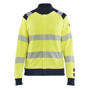 BLAKLADER - 347117623389XS Sweatshirt Multinorm Hi-Vis Femme Zip Hi-vis jaune/bleu marine-EAN 7330509891605 HI-VIS WORKWEAR - Product Image 1
