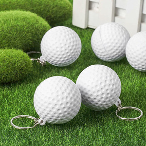 Mini <span class=keywords><strong>llavero</strong></span> de pelotas de Golf de espuma PU suave para adultos, pelotas deportivas a granel para aliviar el estrés para adolescentes, premios, decoración, juguete presente - Product Image 3