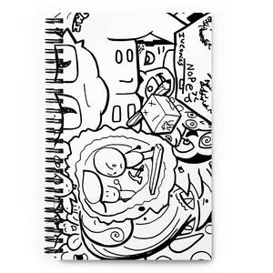 # Cuaderno Espiral de 38 Páginas, Diseño 'Muerte del Robot Reptil' - Product Image 1