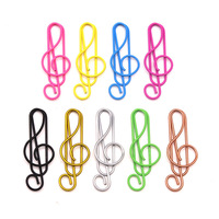 Clips de Papel con Forma de Notas Musicales, Artículos de Oficina, Regalos Escolares, Clips Metálicos Divertidos con Forma de Notas Musicales para Marcar Páginas