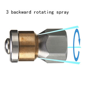 Accessorio per <span class=keywords><strong>idropulitrice</strong></span> ad alta pressione con connettore rapido di qualità, ugello per la pulizia dello scarico delle fognature ad alta pressione - Product Image 2