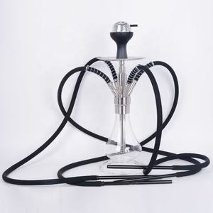 Narghilè di alta qualità Shisha narghilè Set di grandi dimensioni quattro <span class=keywords><strong>tubi</strong></span> di vetro fumo classico in acciaio <span class=keywords><strong>inox</strong></span> - Product Image 6