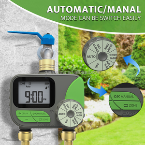 Garmerain pengatur waktu air Digital cerdas, Penghitung waktu air taman warna hijau + abu-abu, baterai 2 AA dapat disesuaikan, frekuensi irigasi - Product Image 6