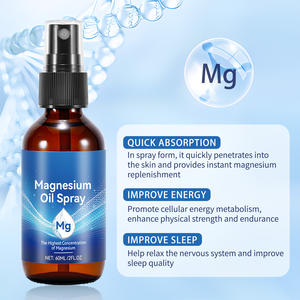 Stres giderici için 60ml organik magnezyum yağ püskürtme şişesi kas magnezyum vücut rahatlatıcı sprey - Product Image 5