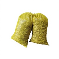 Sacs en filet et sacs tissés en polypropylène jaune vif personnalisés, adaptés aux oignons, pommes de terre, légumes, etc.
