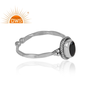 แหวนพลอยโอนิกซ์สีดำธรรมชาติสีเงิน925ขายดีล่าสุดเครื่องประดับที่กำหนดเองสำหรับผู้หญิงของขวัญสำหรับผู้หญิงสำหรับเธอ - Product Image 2