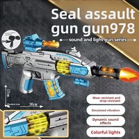 Pistolet jouet lumineux électrique pour enfants jouet son et lumière musique mitraillette musique son cadeau pour petit garçon