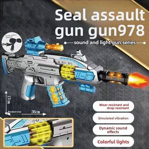 Pistola de juguete luminosa eléctrica para niños, juguete con <span class=keywords><strong>sonido</strong></span> y música ligera, ametralladora, regalo de <span class=keywords><strong>sonido</strong></span> musical para niño pequeño - Product Image 2