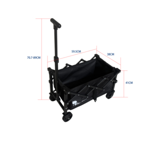 बीनकंपनी YDC-2502 हल्के धातु फ्रेम भंडारण ढहने वाले बाहरी उपयोगिता वैगन ट्रॉली पोर्टेबल फोल्डेबल शॉपिंग - Product Image 1