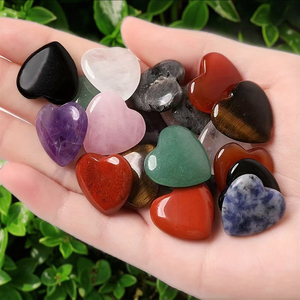 Wholesale 30*30*12mm Natural Healing Quartz <strong>Crystal</strong> <strong>Large</strong> Heart-Shaped Carved Gemstone for Jewelry Crafting Real Quartz Stone - Product Image 2