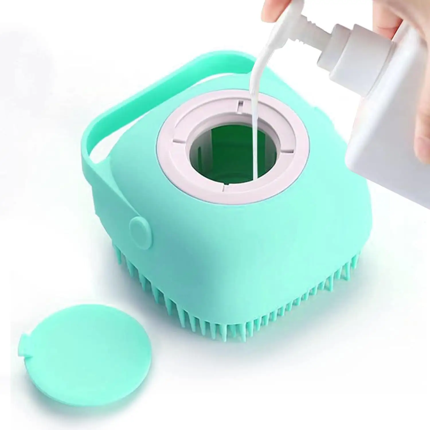 2 in 1 Soft Silicone Soap Dispenser Pet Grooming Cleaning Shower Shampoo Dispenser Cat Pets Bathing Products