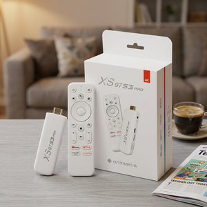 FactoryNew Arrival XS97 S3 PRO RK3518 Smart Android14 Tv Stick 4K Ultra <b>HD</b> WiFi6 BT5.4 Voice Remote Mini TV Dongle OEM Supported - Product Image 1