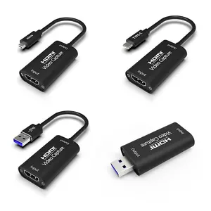 Xput 4K لعبة بث مباشر المصغّر USB نوع C USB HDMI التقاط الفيديو المنتزع جهاز 1080P 60fps