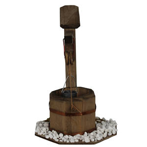 Decoraciones Navideñas, Accesorios de Madera para Belén de 10 x 10 x 15 cm con Jaula y Fuente (999944103102201) - Product Image 3