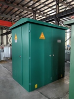 Transformateur américain 500 kVA, poste de transformation préfabriqué de type boîte, combinaison de boîte de distribution complète 400 kVA
