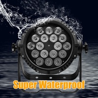 Lumière extérieure à effet couleur IP 65 étanche 18X10W RGBW 4 en 1 Led Parcans main dans la main connecter éclairage de scène DJ Disco lampe