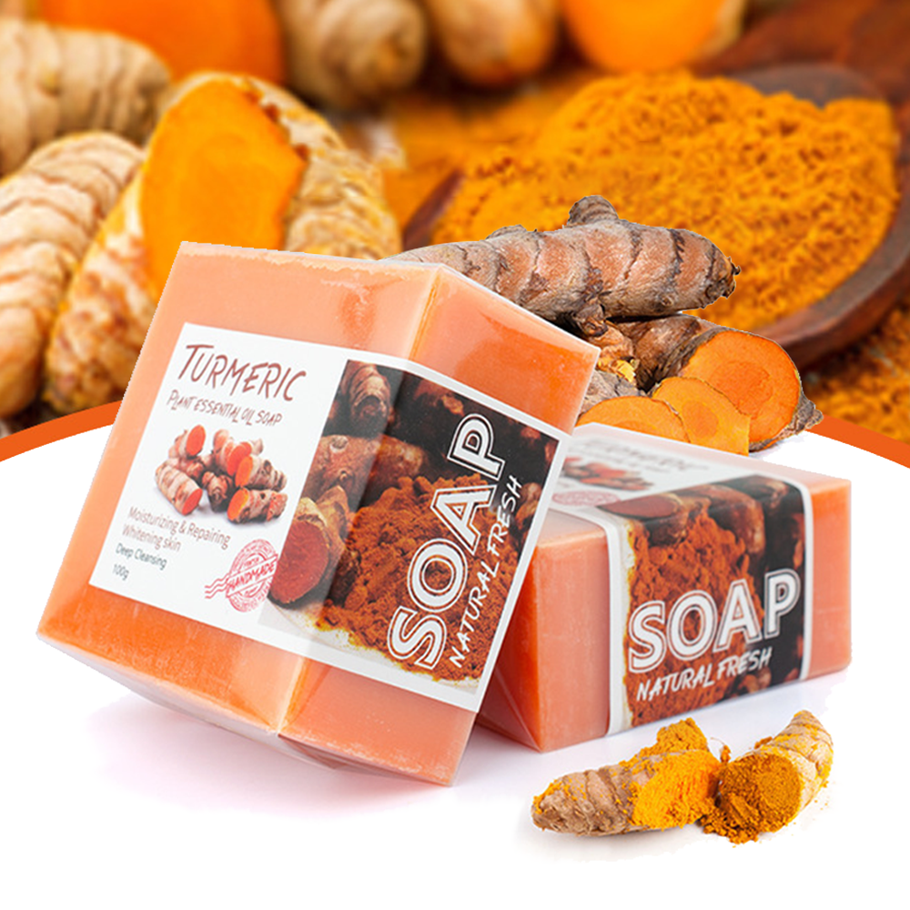 Savon naturel biologique fait main sur mesure pour le corps Savon blanchissant, fait main, à base de curcuma, vente de gros