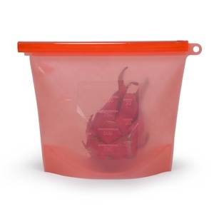 Sac de conservation alimentaire en silicone 100% personnalisé, réutilisable, avec fermeture éclair, de qualité alimentaire - Product Image 3