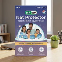 Net Protector Total Family Security Pack 10 Users 1 Year Multi Device Digital Security Software For Home And Family