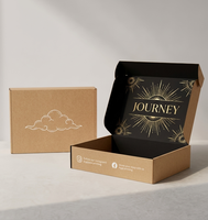Boîte d'expédition en carton ondulé avec impression couleur personnalisée, matériaux recyclés, dorure à chaud, boîte d'expédition artistique illustrée de luxe
