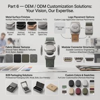 Bandjoy OEM ODM Vente en gros de bracelets personnalisés, accessoires de remplacement pour appareils électroniques intelligents portables
