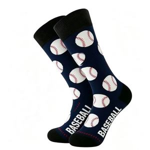 Calcetines Largos <span class=keywords><strong>de</strong></span> Algodón con Estampado Vibrante para Hombre, para Baloncesto, Béisbol, Bádminton, Golf, Novedad en Calzado Deportivo, Venta al Por Mayor - Product Image 5