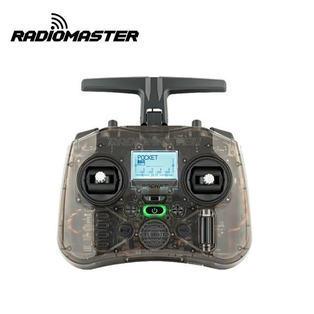 Radiomaster ELRS-Charcoal Pocket Hall Gimbal Transmitter Remote Control Lightweight Foldable Antenna LED Light Plastic
